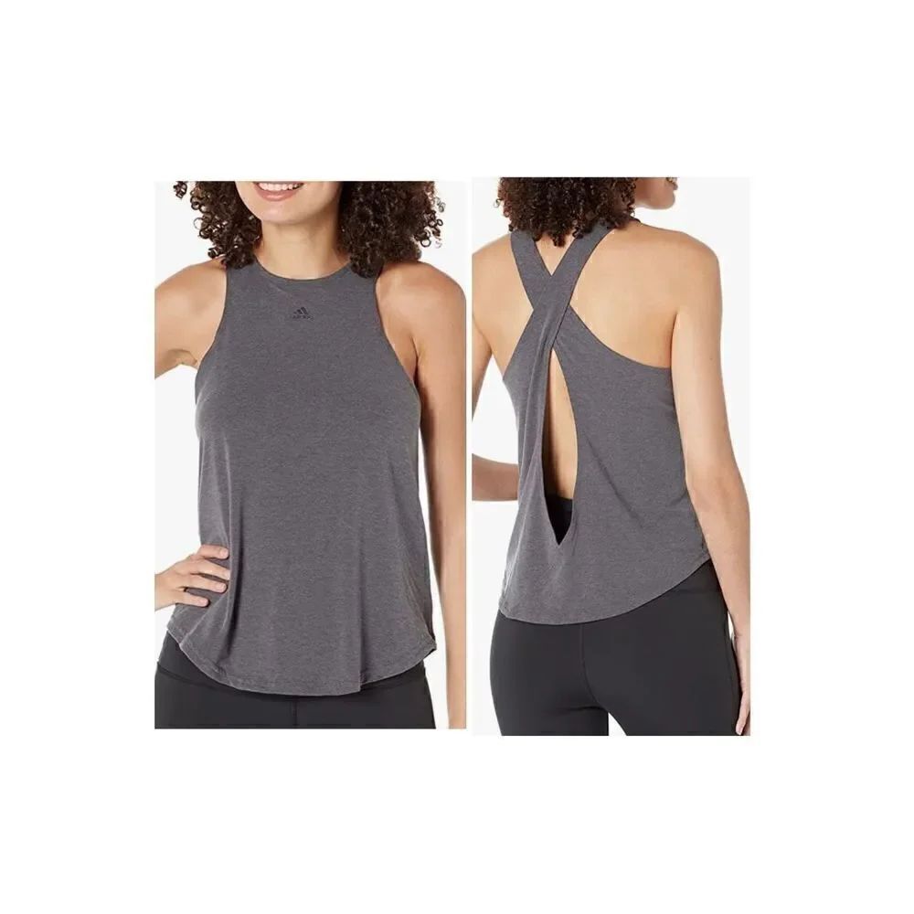 adidas womens Yoga Studio Loop Back Tank